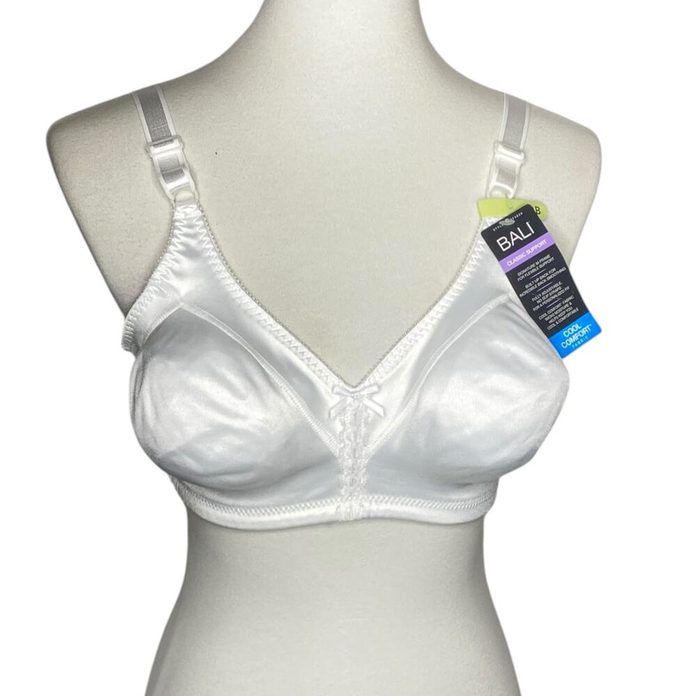 Bali DF3820 Bra Double Support Wirefree Full Coverage Size 40B White NWT 3820
